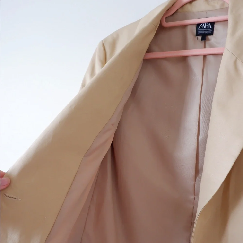 ZARA RUSTIC LINEN BLAZER - Picture 5 of 7